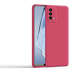 Funda Silicona Ultrafina Goma 360 Grados Carcasa YK4 para Xiaomi Redmi 9T 4G Rosa Roja