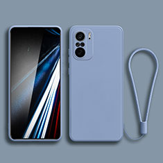 Funda Silicona Ultrafina Goma 360 Grados Carcasa YK4 para Xiaomi Redmi K40 Pro 5G Gris Lavanda