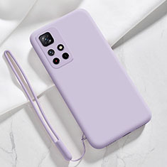 Funda Silicona Ultrafina Goma 360 Grados Carcasa YK5 para Xiaomi Poco M4 Pro 5G Purpura Claro