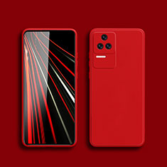 Funda Silicona Ultrafina Goma 360 Grados Carcasa YK5 para Xiaomi Redmi K40S 5G Rojo