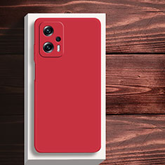 Funda Silicona Ultrafina Goma 360 Grados Carcasa YK5 para Xiaomi Redmi Note 11T Pro+ Plus 5G Rojo