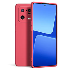 Funda Silicona Ultrafina Goma 360 Grados Carcasa YK6 para Xiaomi Mi 13 5G Rojo