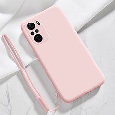 Funda Silicona Ultrafina Goma 360 Grados Carcasa YK6 para Xiaomi Redmi K40 5G Oro Rosa