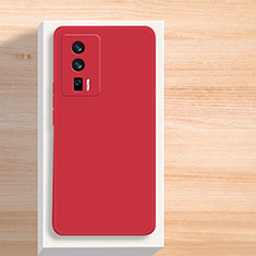 Funda Silicona Ultrafina Goma 360 Grados Carcasa YK6 para Xiaomi Redmi K60 Pro 5G Rojo