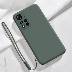 Funda Silicona Ultrafina Goma 360 Grados Carcasa YK7 para Xiaomi Mi 11i 5G (2022) Verde Noche