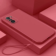 Funda Silicona Ultrafina Goma 360 Grados Carcasa YK7 para Xiaomi Poco F3 5G Rojo