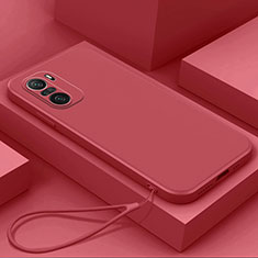 Funda Silicona Ultrafina Goma 360 Grados Carcasa YK7 para Xiaomi Redmi K40 5G Rojo