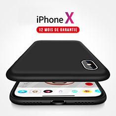 Funda Silicona Ultrafina Goma 360 Grados Z02 para Apple iPhone Xs Negro