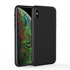 Funda Silicona Ultrafina Goma C03 para Apple iPhone Xs Negro