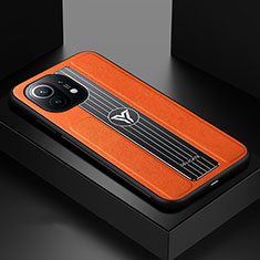 Funda Silicona Ultrafina Goma Carcasa C01 para Xiaomi Mi 11 Lite 5G NE Naranja