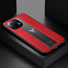 Funda Silicona Ultrafina Goma Carcasa C01 para Xiaomi Mi 11 Lite 5G NE Rojo