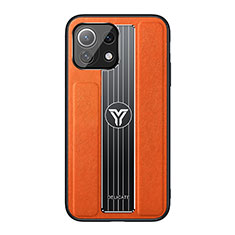 Funda Silicona Ultrafina Goma Carcasa C02 para Xiaomi Mi 11 Lite 5G Naranja