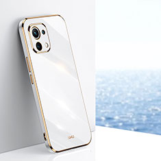 Funda Silicona Ultrafina Goma Carcasa C03 para Xiaomi Mi 11 Lite 4G Blanco