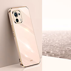 Funda Silicona Ultrafina Goma Carcasa C03 para Xiaomi Mi 11 Lite 4G Oro