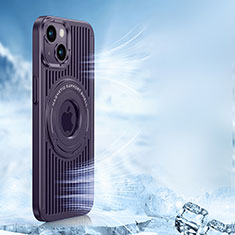 Funda Silicona Ultrafina Goma Carcasa con Mag-Safe Magnetic AC1 para Apple iPhone 13 Morado