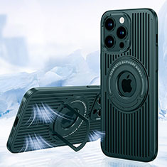 Funda Silicona Ultrafina Goma Carcasa con Mag-Safe Magnetic AC1 para Apple iPhone 13 Pro Max Verde