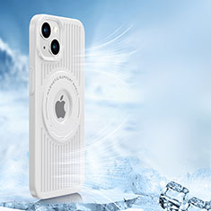 Funda Silicona Ultrafina Goma Carcasa con Mag-Safe Magnetic AC1 para Apple iPhone 14 Blanco