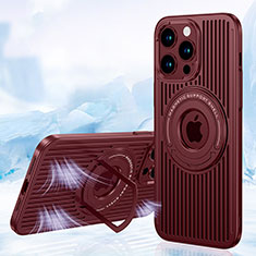 Funda Silicona Ultrafina Goma Carcasa con Mag-Safe Magnetic AC1 para Apple iPhone 15 Pro Max Rojo