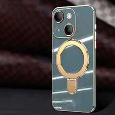 Funda Silicona Ultrafina Goma Carcasa con Mag-Safe Magnetic C01 para Apple iPhone 14 Plus Gris Lavanda