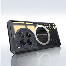 Funda Silicona Ultrafina Goma Carcasa con Mag-Safe Magnetic P01 para OnePlus 12R 5G Negro