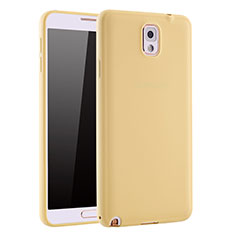 Funda Silicona Ultrafina Goma Carcasa S01 para Samsung Galaxy Note 3 N9000 Oro