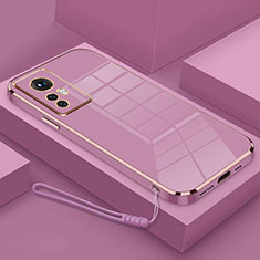 Funda Silicona Ultrafina Goma Carcasa S01 para Xiaomi Mi 12T Pro 5G Morado