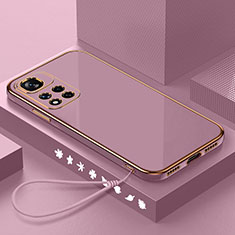 Funda Silicona Ultrafina Goma Carcasa S01 para Xiaomi Redmi Note 11 Pro+ Plus 5G Morado