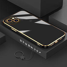 Funda Silicona Ultrafina Goma Carcasa S03 para Apple iPhone 13 Mini Negro