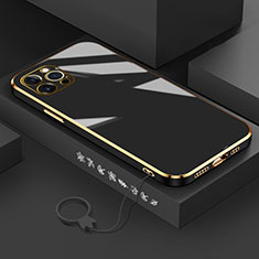 Funda Silicona Ultrafina Goma Carcasa S03 para Apple iPhone 13 Pro Max Negro