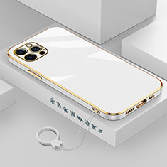 Funda Silicona Ultrafina Goma Carcasa S03 para Apple iPhone 15 Pro Blanco