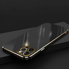 Funda Silicona Ultrafina Goma Carcasa S04 para Apple iPhone 13 Pro Max Negro