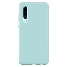 Funda Silicona Ultrafina Goma Carcasa S04 para Huawei P30 Azul Cielo