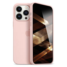Funda Silicona Ultrafina Goma Carcasa S05 para Apple iPhone 14 Pro Max Oro Rosa