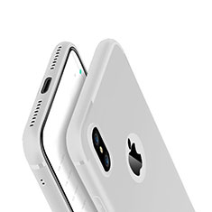 Funda Silicona Ultrafina Goma Carcasa V01 para Apple iPhone Xs Blanco