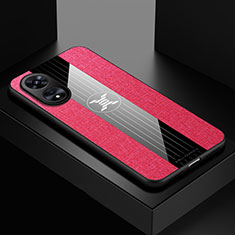 Funda Silicona Ultrafina Goma Carcasa X01L para Oppo A1x 5G Rojo