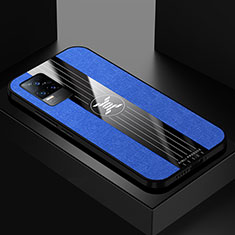 Funda Silicona Ultrafina Goma Carcasa X01L para Vivo V21e 4G Azul