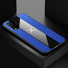 Funda Silicona Ultrafina Goma Carcasa X01L para Vivo Y20T Azul