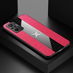 Funda Silicona Ultrafina Goma Carcasa X01L para Xiaomi Redmi Note 10 Pro 4G Rojo