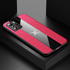 Funda Silicona Ultrafina Goma Carcasa X01L para Xiaomi Redmi Note 10 Pro 5G Rojo