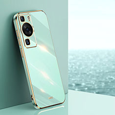 Funda Silicona Ultrafina Goma Carcasa XL1 para Huawei P60 Pro Verde