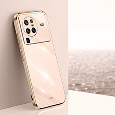 Funda Silicona Ultrafina Goma Carcasa XL1 para Vivo X80 Pro 5G Oro