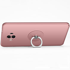 Funda Silicona Ultrafina Goma con Anillo de dedo Soporte para Huawei Mate 10 Oro Rosa