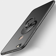 Funda Silicona Ultrafina Goma con Anillo de dedo Soporte para Xiaomi Redmi Y1 Negro