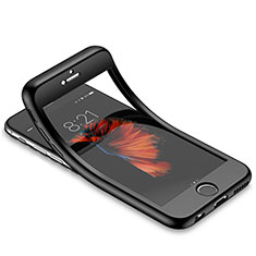 Funda Silicona Ultrafina Goma Frontal y Trasera 360 Grados para Apple iPhone 6S Negro