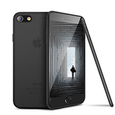 Funda Silicona Ultrafina Goma S03 para Apple iPhone 7 Negro