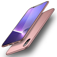 Funda Silicona Ultrafina Goma S05 para Apple iPhone Xs Max Oro Rosa