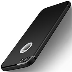 Funda Silicona Ultrafina Goma U01 para Apple iPhone 5S Negro