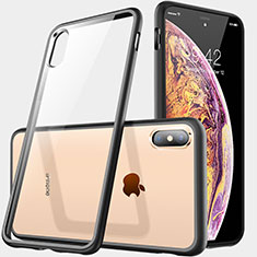 Funda Silicona Ultrafina Transparente C06 para Apple iPhone X Negro