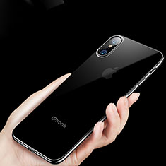 Funda Silicona Ultrafina Transparente C11 para Apple iPhone Xs Max Negro