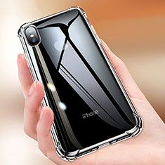 Funda Silicona Ultrafina Transparente C15 para Apple iPhone X Negro